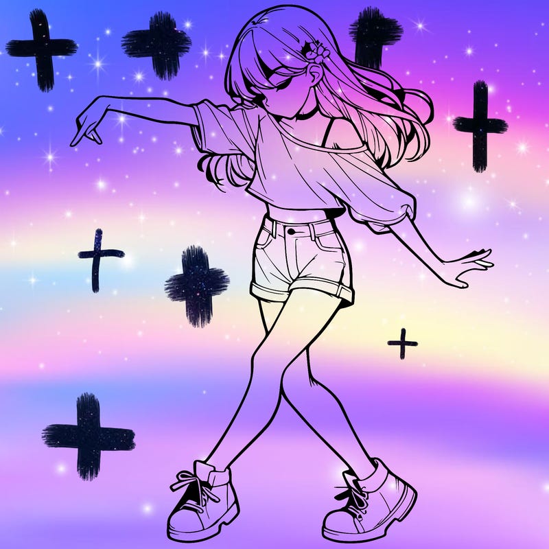 realistic girl danceing