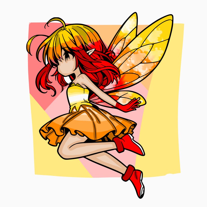manga fairy flying