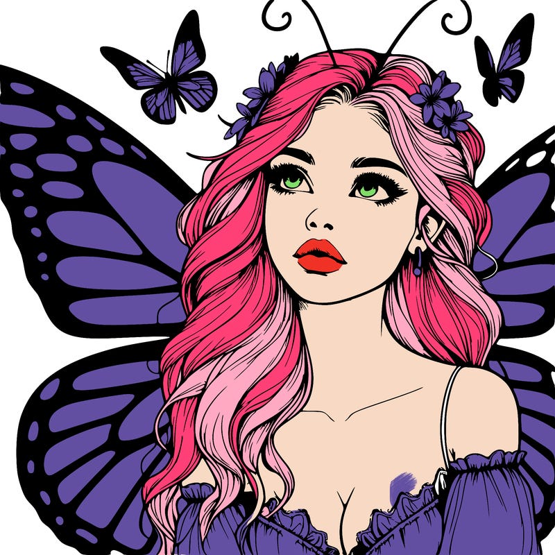 butterfly fairy realistic girl