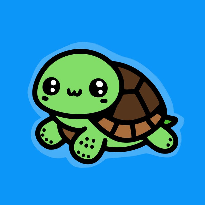 cute simple little turtle
