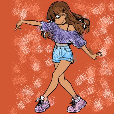 realistic girl danceing