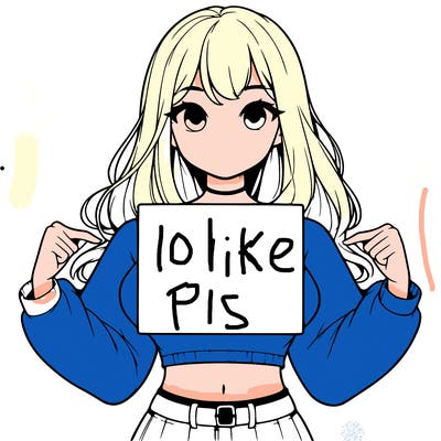 girl holding a blank sign in a long sleeve crop top