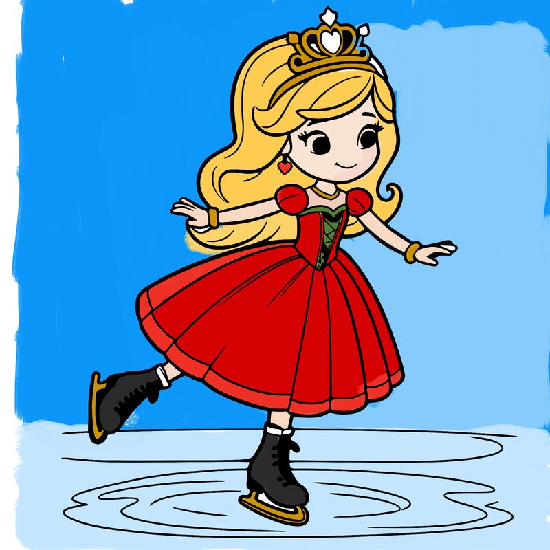 princess skating on ice