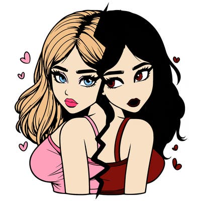 realistic girl split