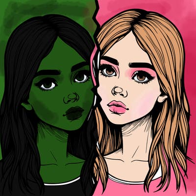 realistic girl split