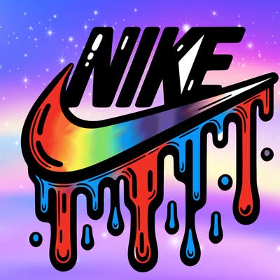 dripping nike logo