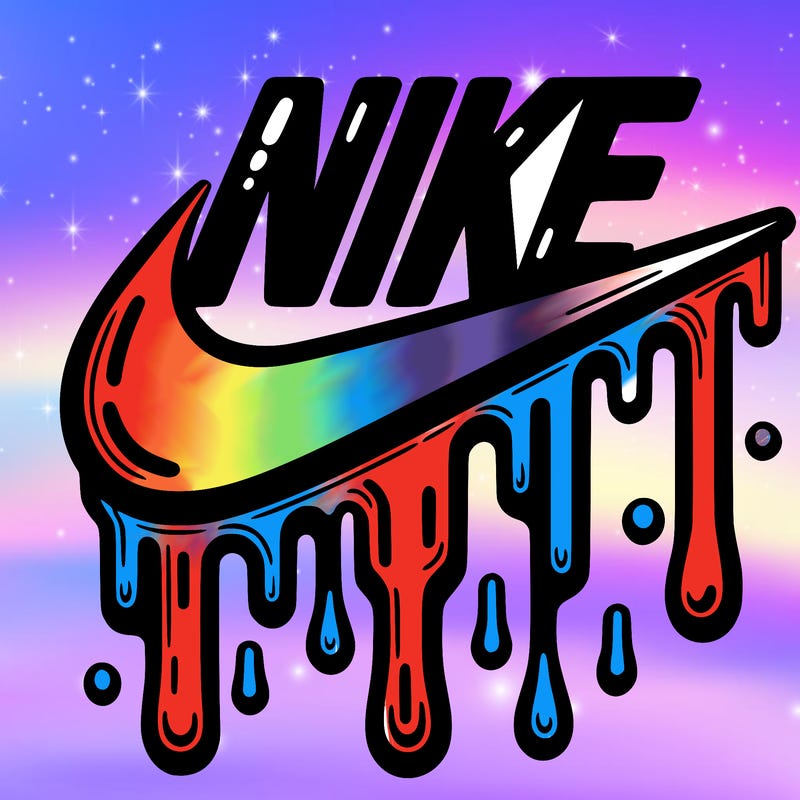 dripping nike logo