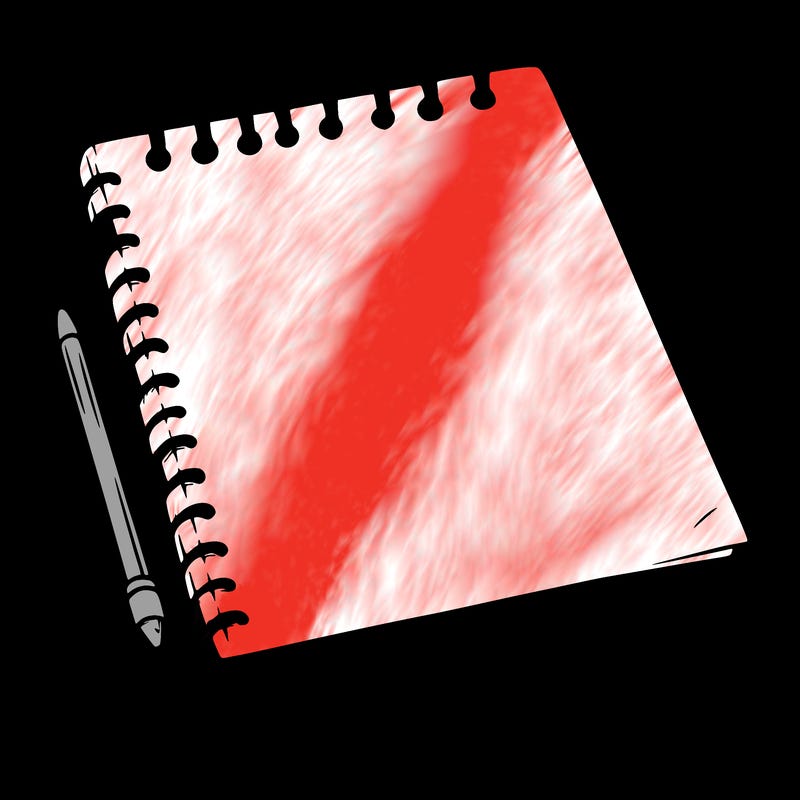 a blank sketch pad
