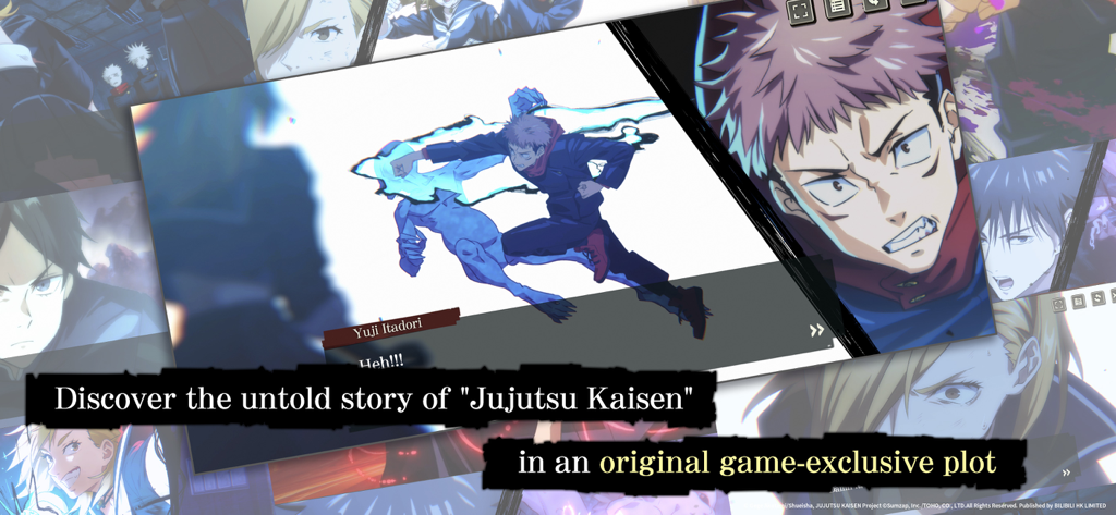 Yuji Itadori combat scene in Jujutsu Kaisen Phantom Parade featuring original game story content