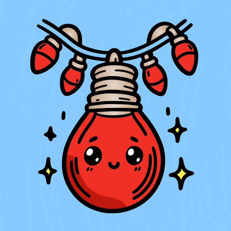 small bulb of a garland