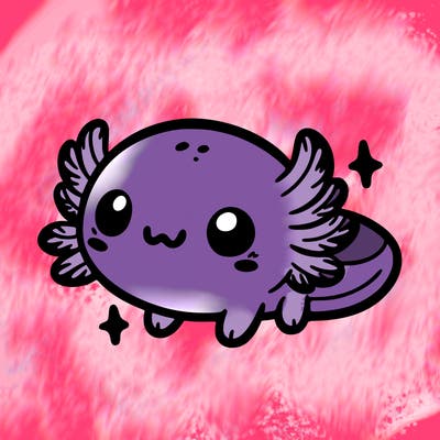 cute easy baby axolotl