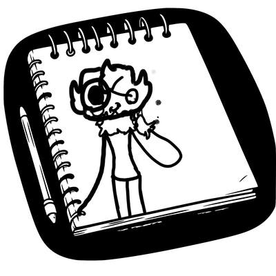 a blank sketch pad