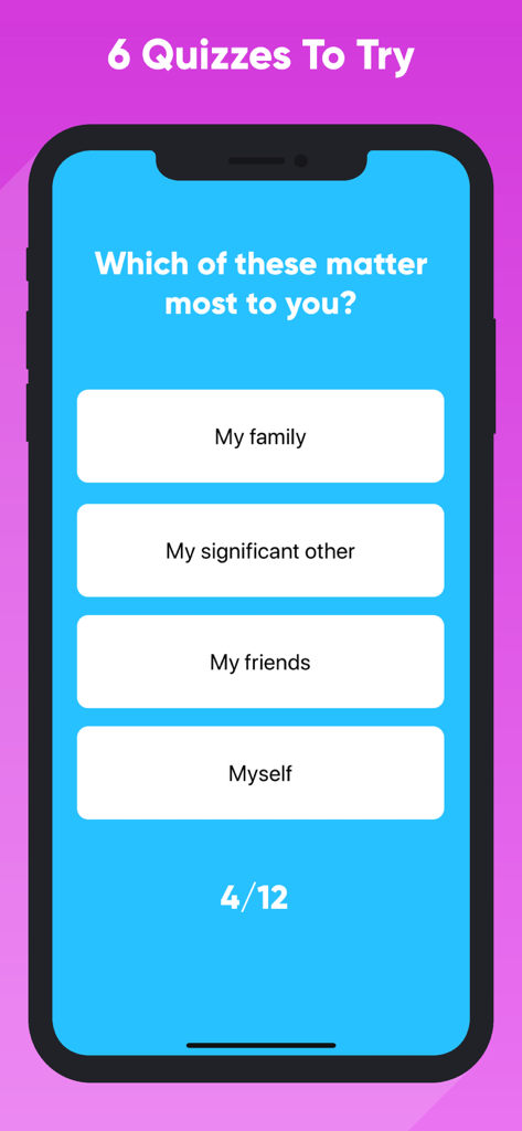 Interfaz de la aplicación ¿Qué tipo de gato eres? mostrando una pregunta del test de personalidad.