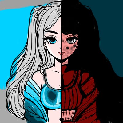 realistic girl split