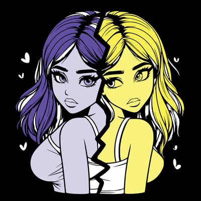 realistic girl split