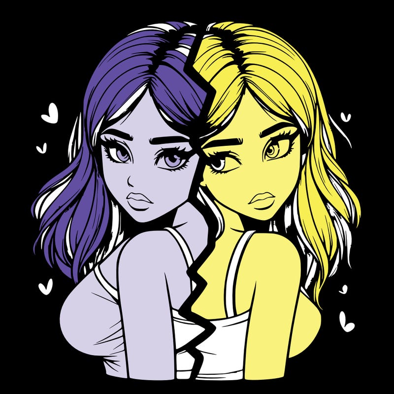 realistic girl split