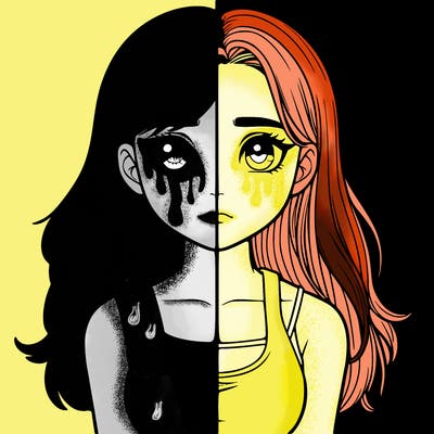 realistic girl split