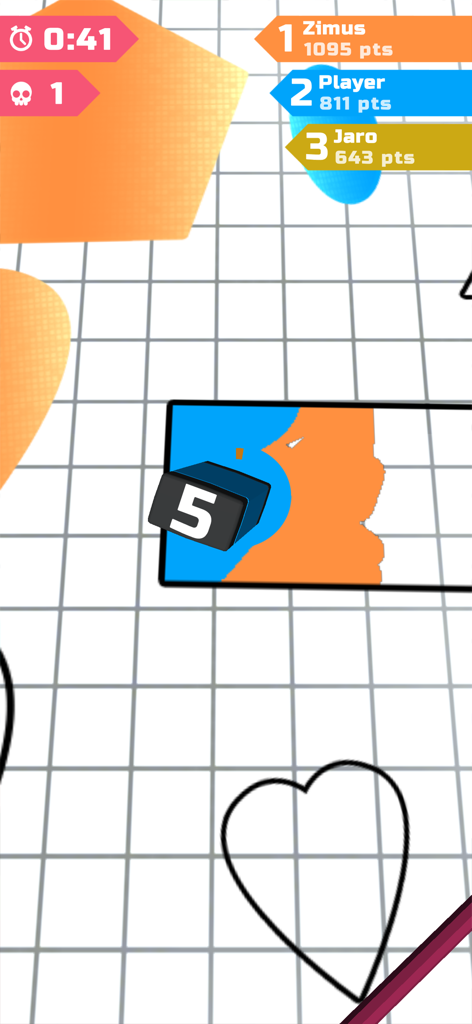 MagicMarker.io - Mobile gameplay of MagicMarker.io showing a competitive coloring arena and leaderboard