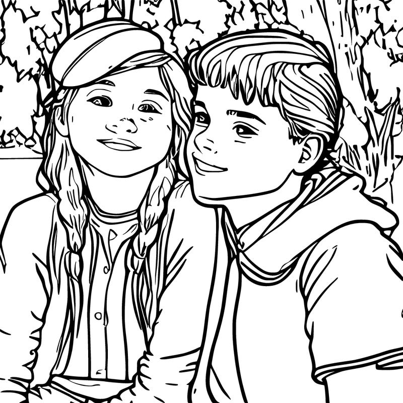 teenage boy and girl meeting