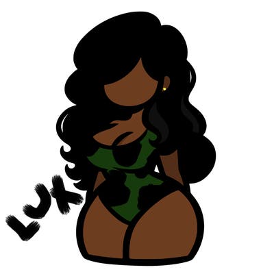 curvy woman with hair