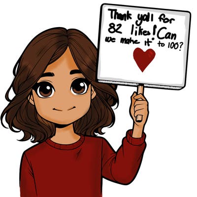 realistic girl holding up a sign