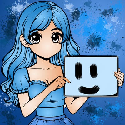 realistic pretty girl holding blank sign