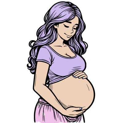 woman heavily pregnant realistic