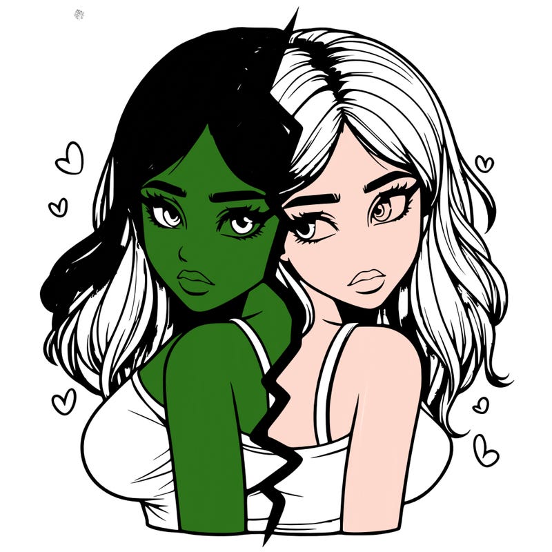 realistic girl split