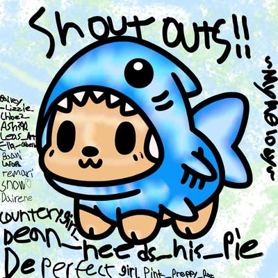 cute dog wearing a shark costume