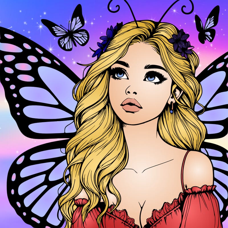 butterfly fairy realistic girl