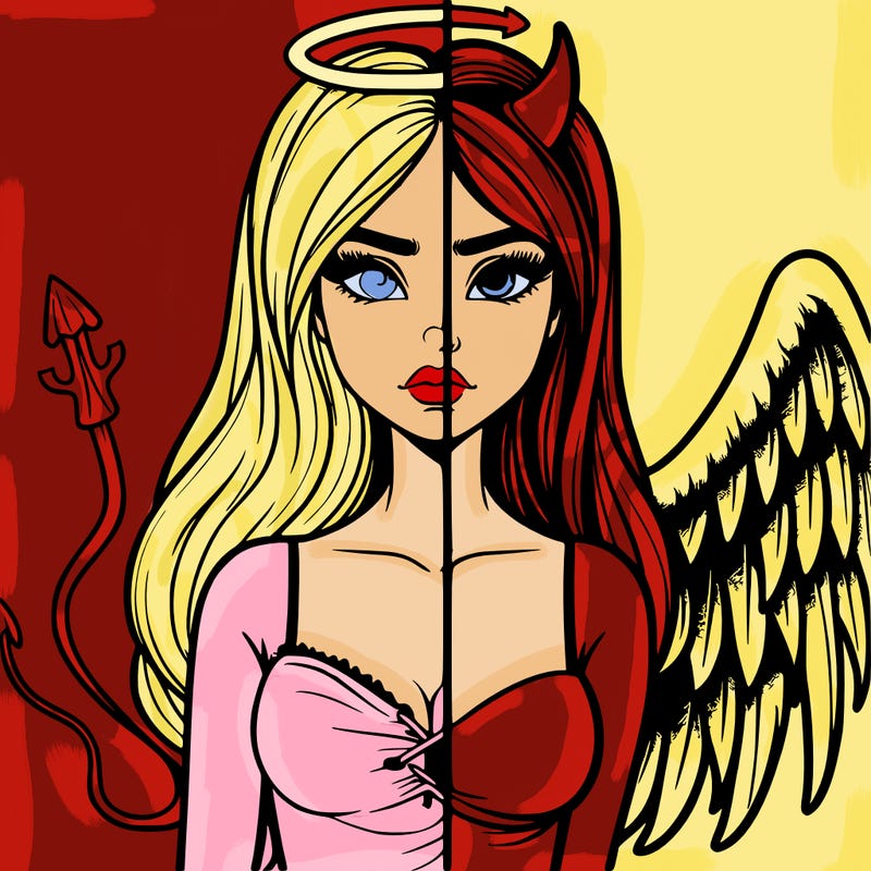 devil vs angel realistic girl