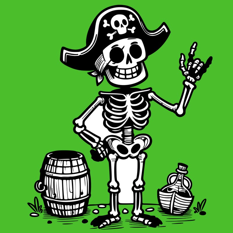 friendly pirat skeleton