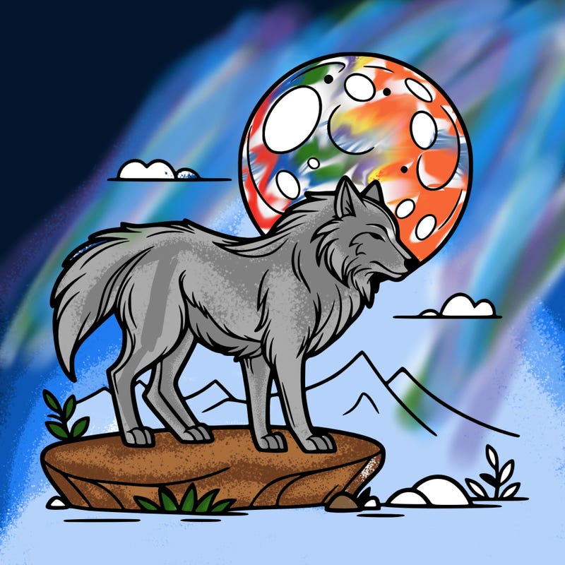 wolf moonlight