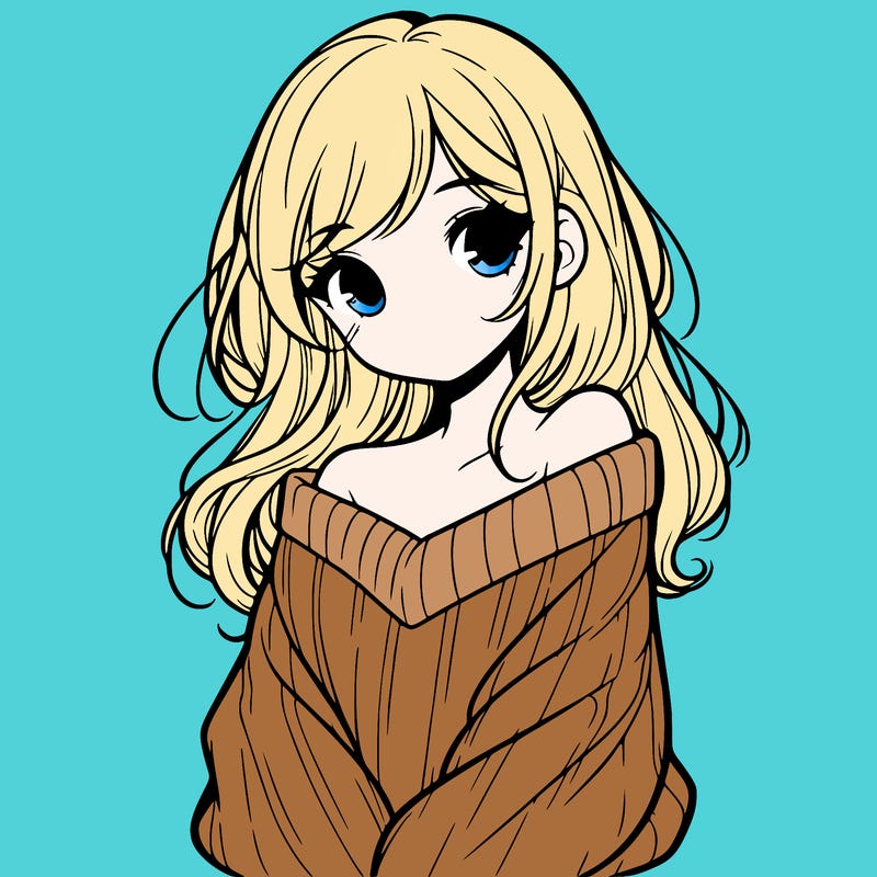 shy pretty girl wearing a sweater that is falling off one shoulder portrait