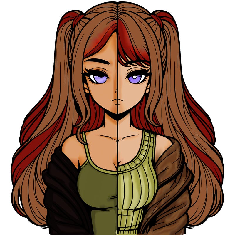 realistic girl split