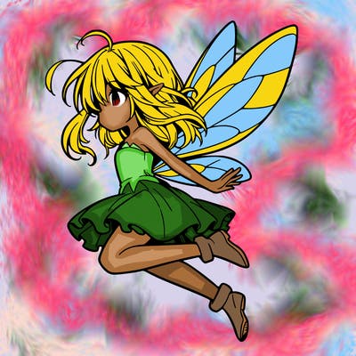 manga fairy flying