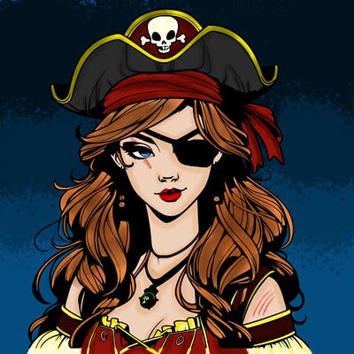realistic pirate that’s a girl