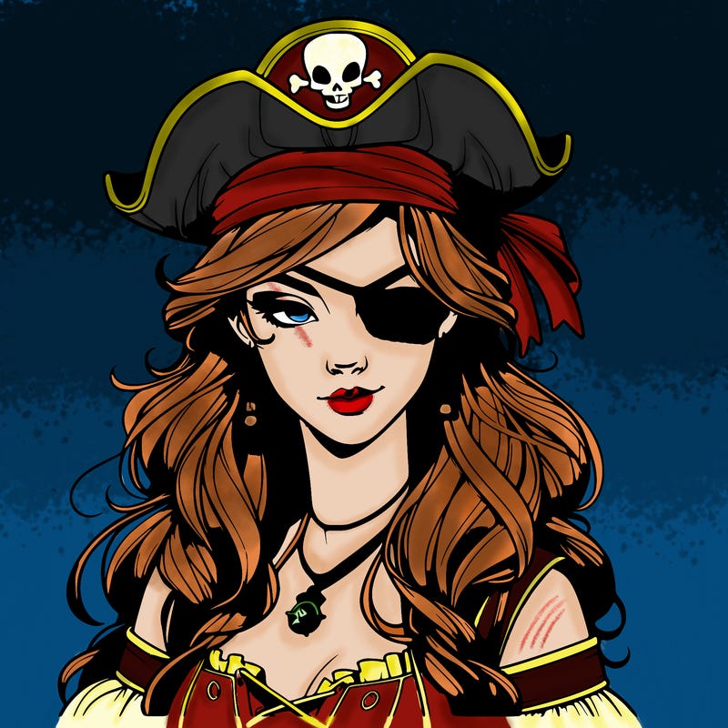 realistic pirate that’s a girl