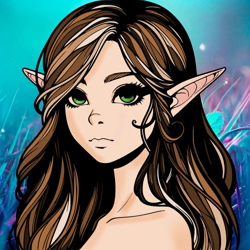elf girl realistic dark fantasy