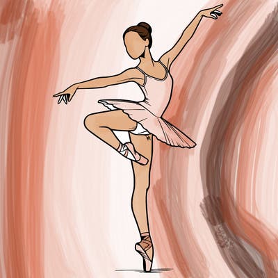 realistic person doing ballet