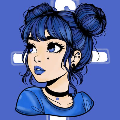 realistic girl with spacebuns