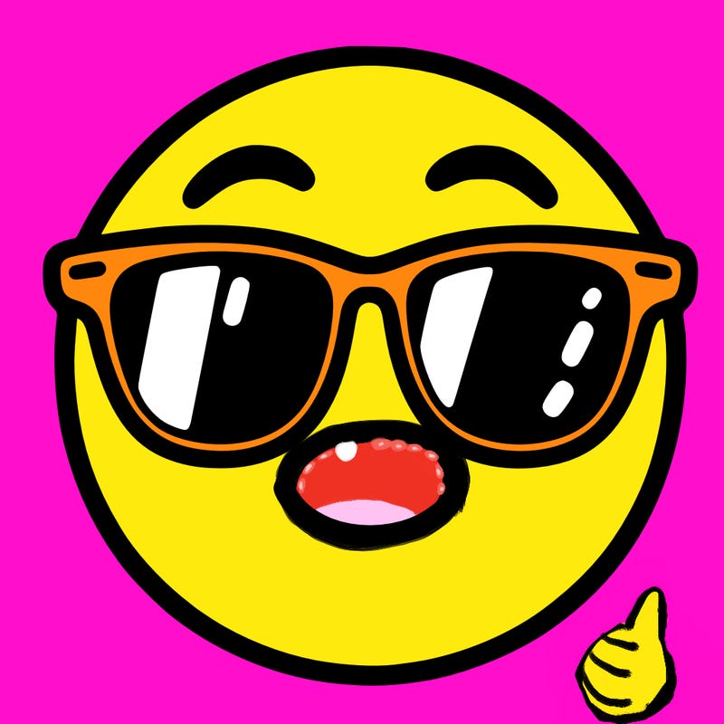 emoji with sunglasses