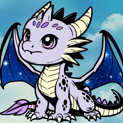 fierce baby night dragon