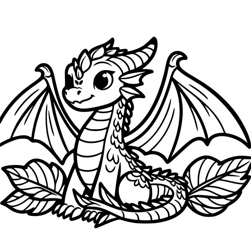 dragon with leaf wings