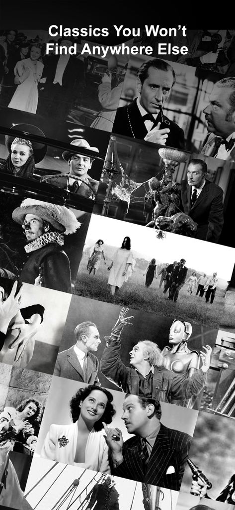 A collage of classic black and white cinematic scenes from vintage movies and television shows.