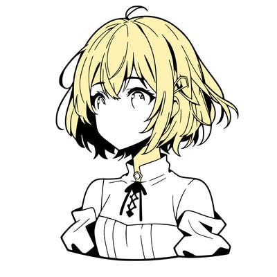 anime girl with short hair