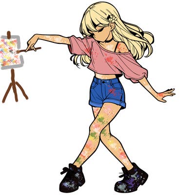 realistic girl danceing