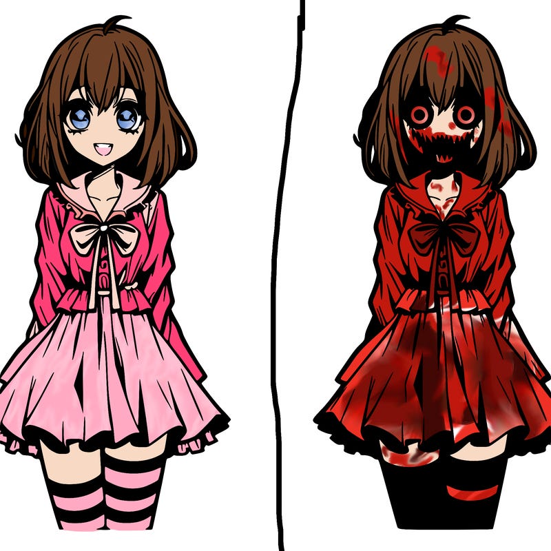 scary anime girl