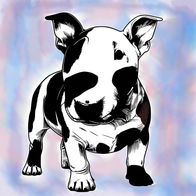 realistic bull terrier