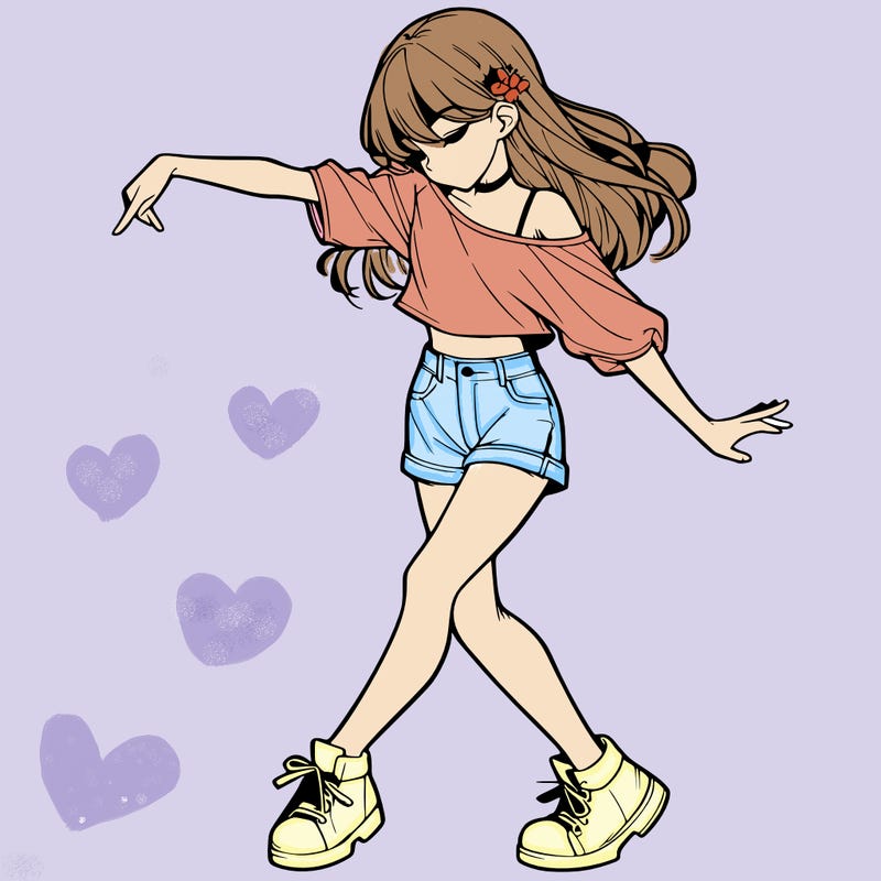realistic girl danceing